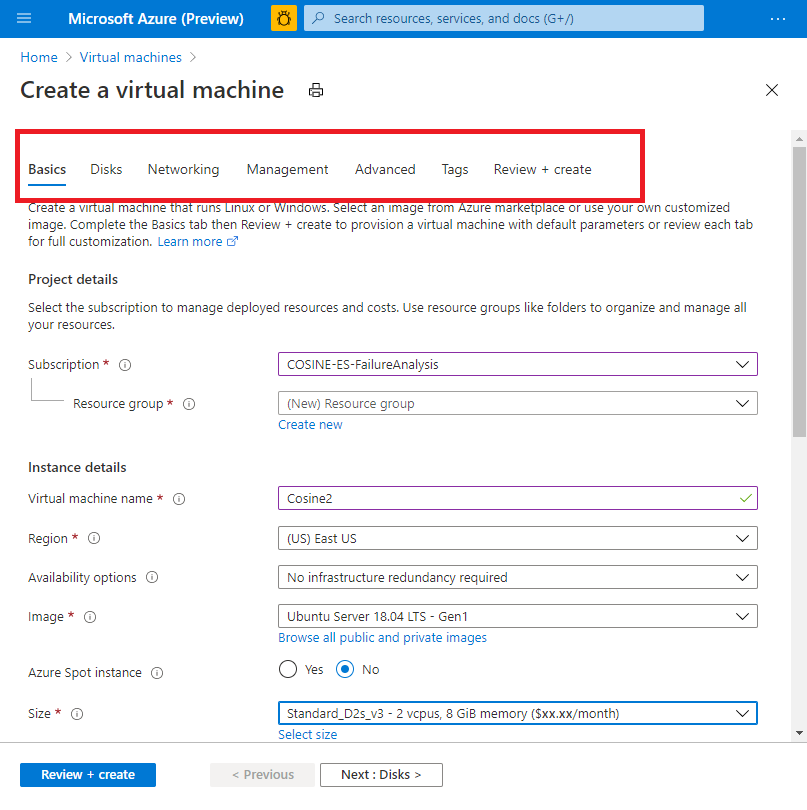 Virtual Machine Deployment in Azure