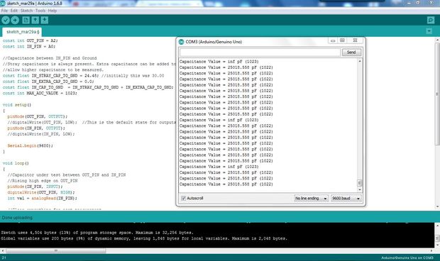 Measuring The Capacitor Range With Arduino Mega 2560