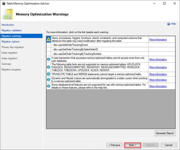 Memory Optimizer Advisor