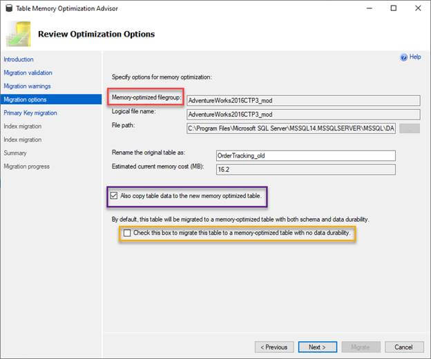 Memory Optimizer Advisor