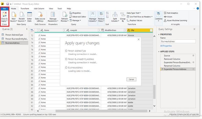 Joins Of Two Tables In Power BI