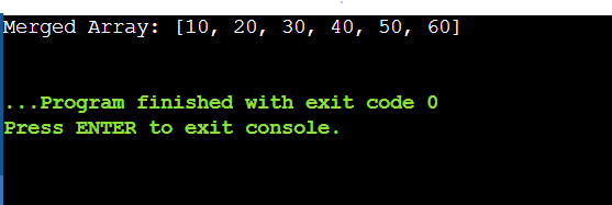 Merge array using ArrayList