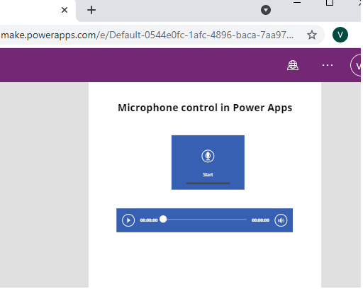 Microphone Control in Power Apps