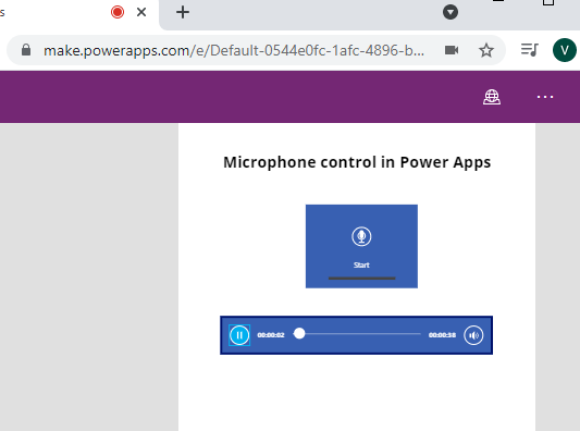 Microphone Control in Power Apps