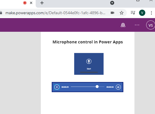 Microphone Control in Power Apps
