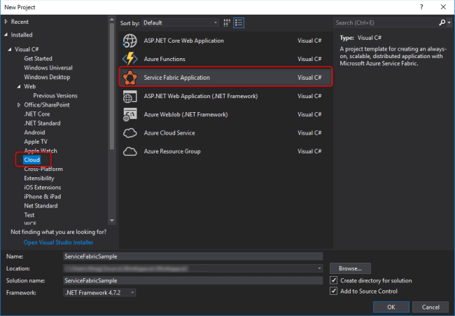 MicroServices using Service Fabric and .Net Core with CI - CD