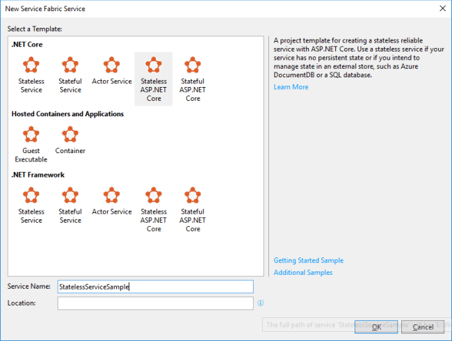 MicroServices using Service Fabric and .Net Core with CI - CD