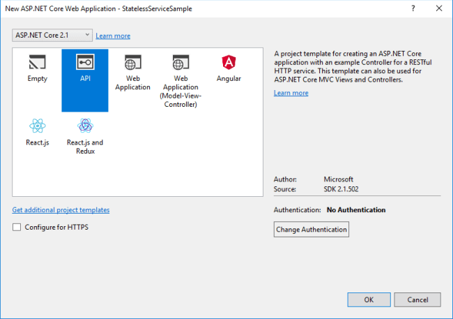 MicroServices using Service Fabric and .Net Core with CI - CD