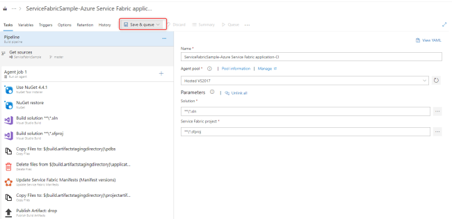 MicroServices using Service Fabric and .Net Core with CI - CD