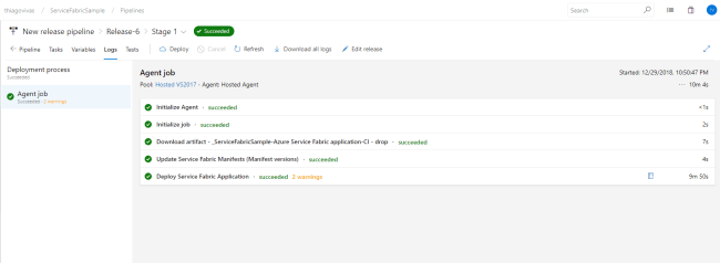 MicroServices using Service Fabric and .Net Core with CI - CD