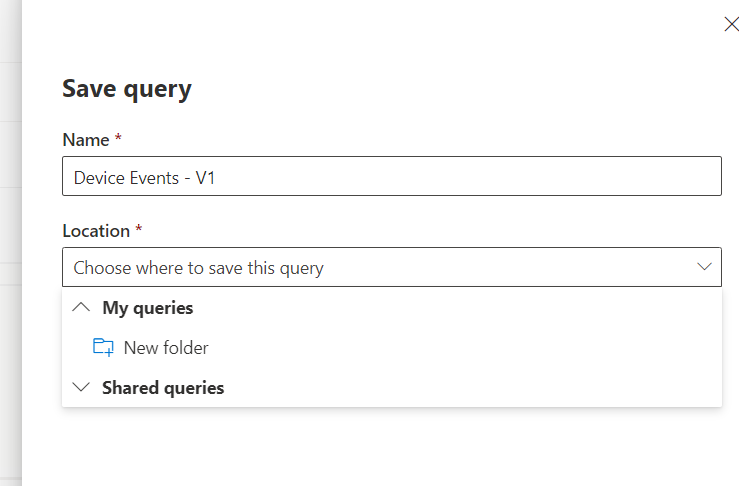 Save query