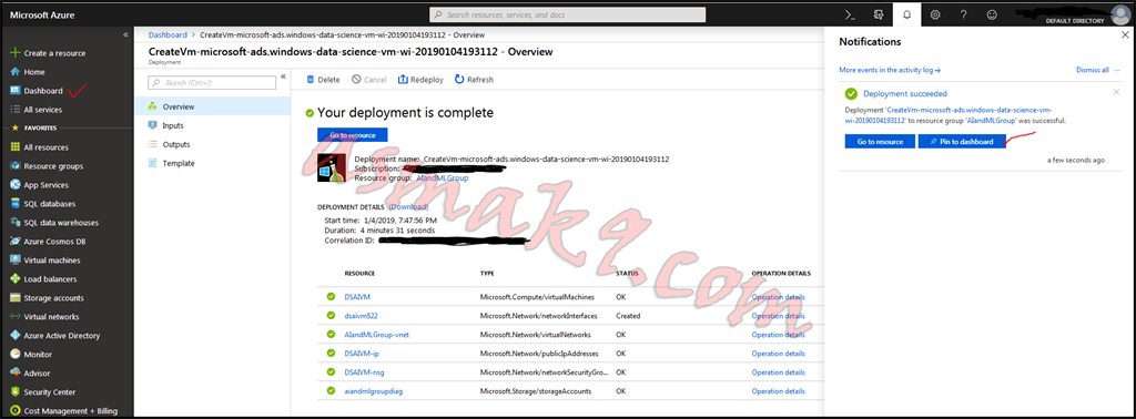 Microsoft Azure - Setting Up Data Science Windows 2016 Virtual Machine