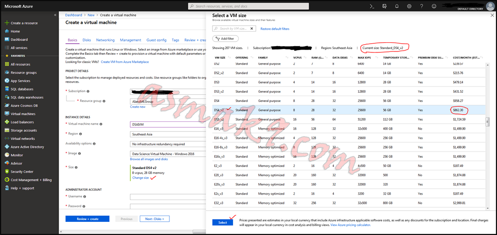 Microsoft Azure - Setting Up Data Science Windows 2016 Virtual Machine