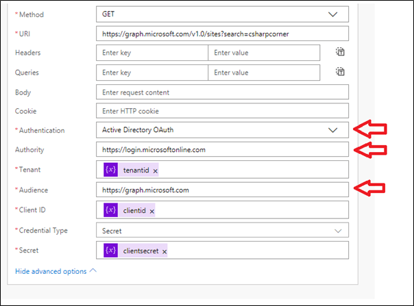 Microsoft Flow With Graph API