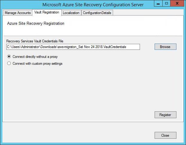 Migration - Install Azure Site Recovery (ASR) Service In AWS