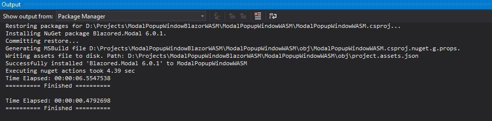 Modal Popup Window in Blazor WebAssembly