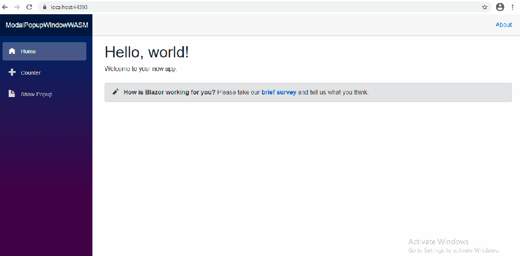 Modal Popup Window in Blazor WebAssembly
