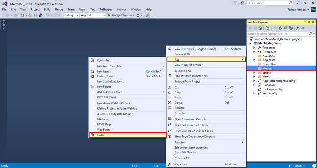 Models In ASP.NET MVC Application