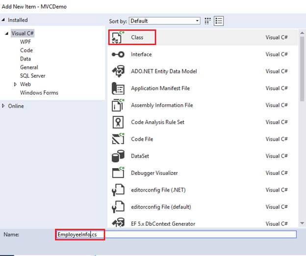 Models In ASP.NET MVC 5