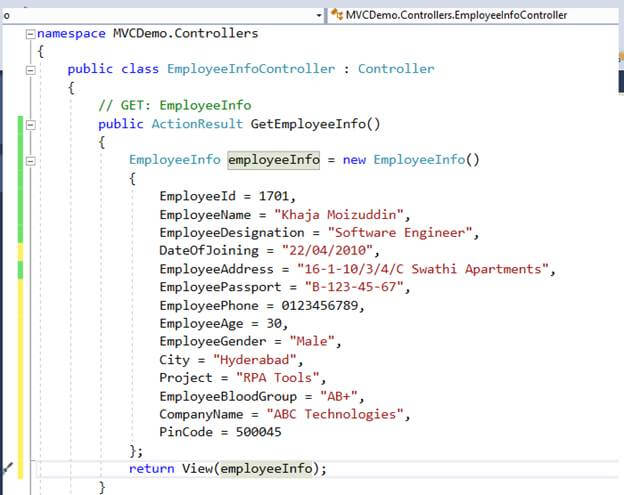 Models In ASP.NET MVC 5