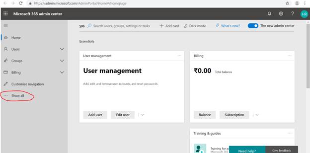Modern SharePoint Online Admin Center