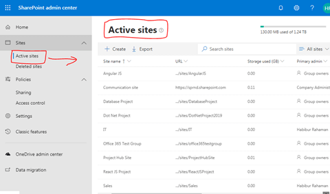 Modern SharePoint Online Admin Center