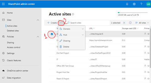 Modern SharePoint Online Admin Center