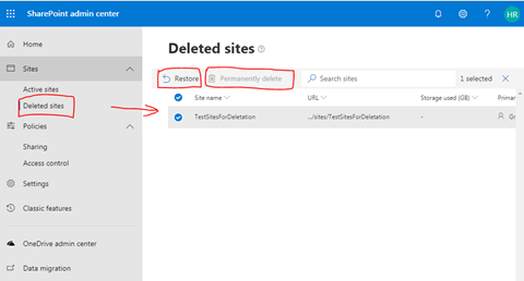 Modern SharePoint Online Admin Center