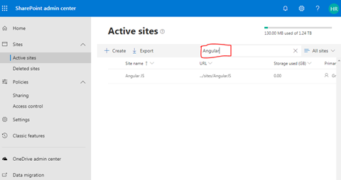 Modern SharePoint Online Admin Center