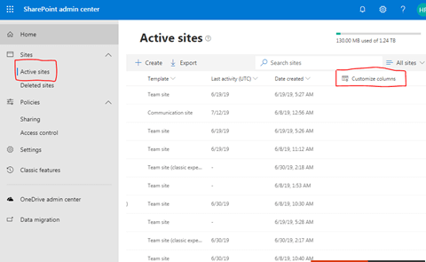 Modern SharePoint Online Admin Center