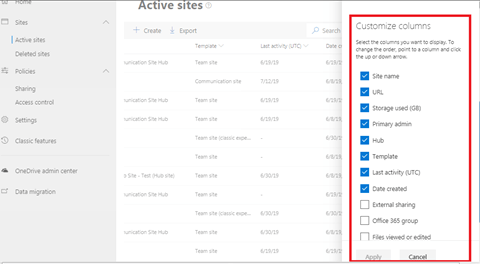 Modern SharePoint Online Admin Center