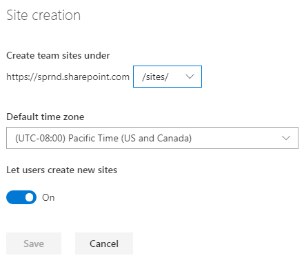 Modern SharePoint Online Admin Center