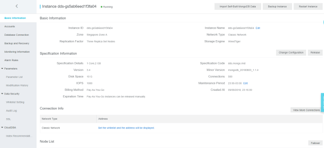 MongoDB Server On Alibaba Cloud