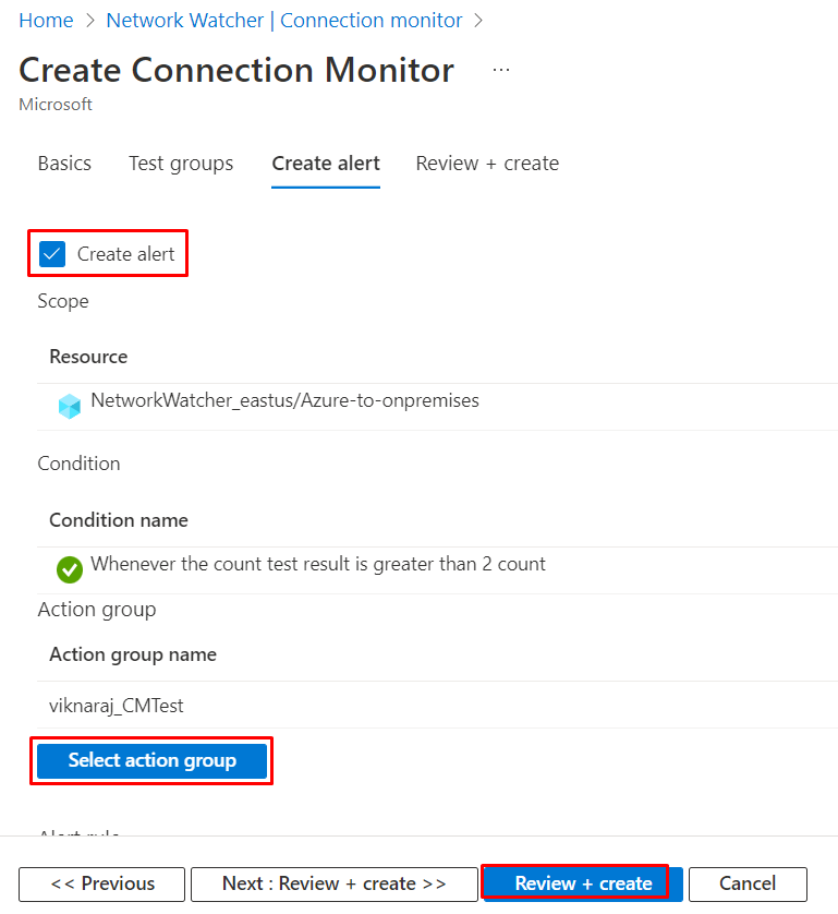 Monitoring VPN Connectivity from Azure Virtual Machine to On-premises Server