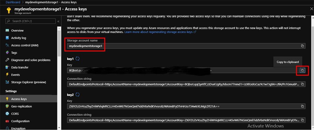 Mount Azure File Share in Windows