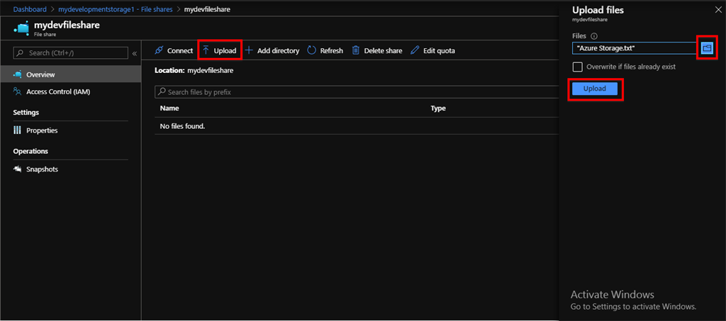 Mount Azure File Share in Windows