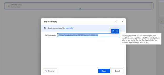 Delete Files using Power Automate Desktop