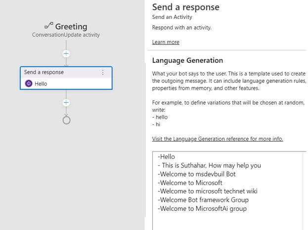 Multiple Dynamic Greeting Messgae Using Bot Framework Composer
