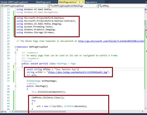 Multiple People Emotions in UWP 