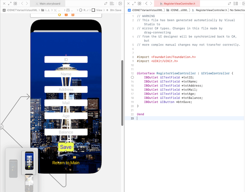 Multiple views and access to XML files with .NET for iOS