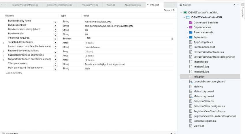 Multiple views and access to XML files with .NET for iOS