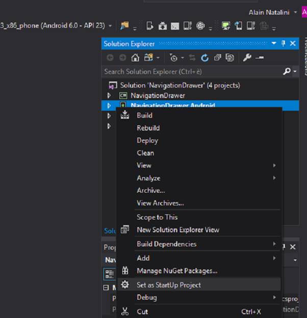 Navigation Menu With Syncfusion In Xamarin.Forms
