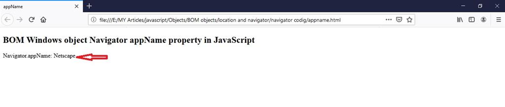 BOM Windows Navigator Object In JavaScript