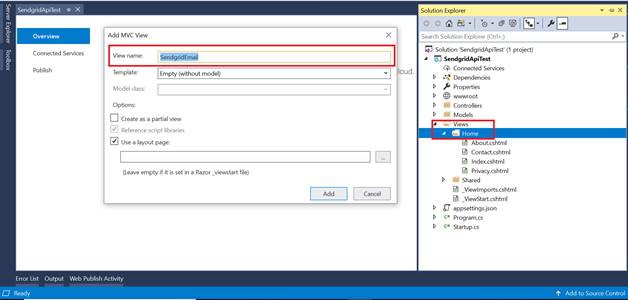 .NET Core App Sending An Email Using Sendgrid