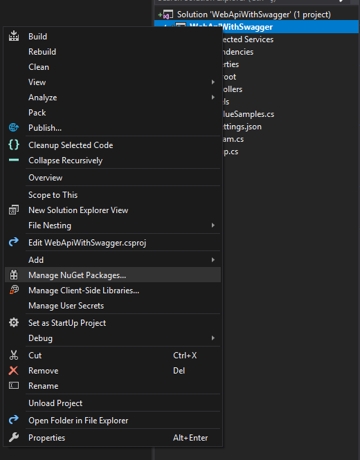 .NET Core Rest API with Swagger