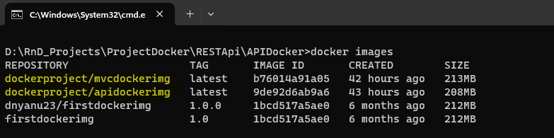 Docker images
