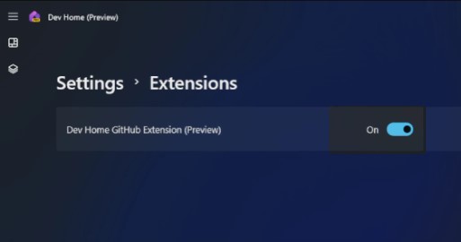 Dev Home tool in Windows