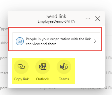 New Experience In Sharing Power BI Reports And Dashboards