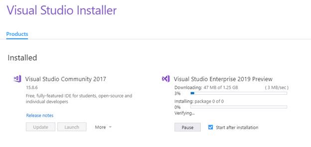 New Feature And Steps For Installing Visual Studio 2019 Preview