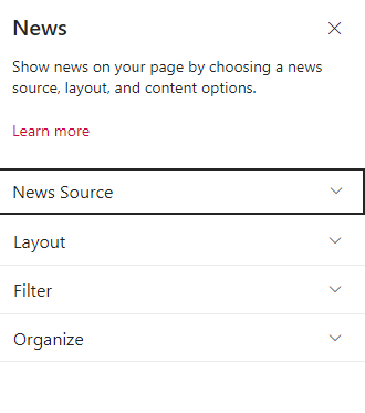 News Web Part In SharePoint Online Page